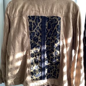 Designer Denim and Leopard Two Piece Outfit, Levi’s are 36W, Jacket is L